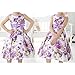 TOOGOO(R) Purple Summer Stylish Fancy Girls Kids Princess Wedding Party Flower Floral Bow Gown Dress 3-4Years
