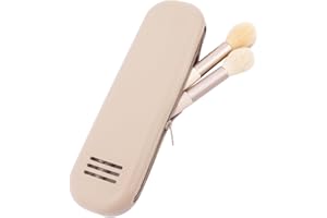 DoocliB silikon Tasche Kosmetik，Silikon Makeup Pinsel Halter，Portable Reise Make Up Pinsel Tasche，Makeup Pinsel Organizer（Khaki）