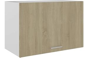WIFESE Hängeschrank 60x31x40 cm Küchenschrank Küchenzeile Wandschrank Für Wohnzimmer Küche Schrank Einbauküche Badezimmermöbel Badezimmerschrank Cabinet Hängend Sonoma Eiche Holzwerkstoff mit Türen