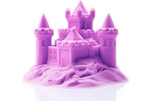 KOKOBOX Kinetischer Sand Kinder Set Sandkasten Sandbox 1.5kg +18 Zubehör Bunter Magic Sand Kinder Set Magischer Sand Zaubersand Spielsand Kinetischer Sand Junges Mädchen Sandknet Kinder ab 3 4 5 6 Jahre-Lila