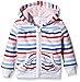 Pumpkin Patch Baby-Girls Stripe Printed Zip Sweatshirt, Off-White (Milk), 12-18 Months