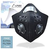mascara bici mtb VENTILACIÓN EFICIENTE - Dos válvulas de exhalación eliminan el dióxido de carbono y el exceso de humedad. El sistema de ventilación con mascarilla ayuda a mantener su cara fresca y a respirar fácilmente. Los filtros ayuda a eliminar los olores.