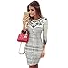 Shantan Women Bandage Bodycon Long Sleeve Pencil Sweater Dress Evening Sexy Party Cocktail Mini Dress