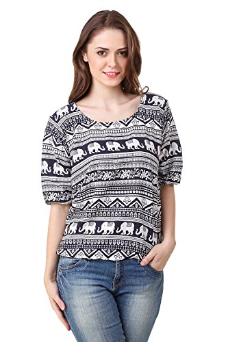 Animal Print Casual Geometric Print top | Casual wear | Party wear by Levazo (OSIT12) RS.499 (62.00% Off) - Amazon