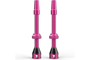 Shredr. Set di valvole Tubeless | Presta Valvole per pneumatici tubeless | Alluminio super leggero, anodizzato colorato, valvola francese, per cerchi normali Tubeless (rosa, 60 mm)