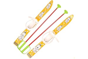 MARMAT Skis et bâtons de ski pour enfants - Disponibles en 6 couleurs - En plastique - 70 cm