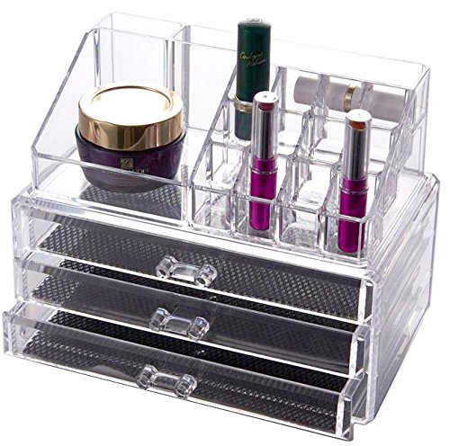 Solly`s® MIRYAM Aufbewahrungsbox für Make Up und Schmuck | Kosmetik Organizer aus Acryl | Schmuckkästchen | Schubladenbox Schminke
