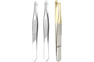 lumcov 3 pièces Pince a Epiler,Pincettes en Acier Inoxydable pour Sourcil,Pince à Épiler Professionnelle en Acier Inoxydable pour Sourcils,pour Cils,Sourcils,Poils Incarnés