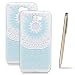 Produktbild Huawei Y5 II / Y5 2 Hülle, SpiritSun Transparent Handy Hülle für Huawei Y5 II / Y5 2 Weich TPU Silikon Schutzhülle Niedlichen Muster Schale Tasche Ultradünnen Etui Anti-stoß Kratzfeste Case Cover + Stylus Pen - Blau Mandala