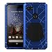 Produktbild Google Pixel 3a Hülle, Foluu Hybrid Armor Aluminium Metall Stoßfest Bumper Rahmen Case Soft Rubber Silikon Military Heavy Duty Hard Case mit Kickstand für Google Pixel 3a 5,6 Zoll 2019, blau
