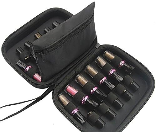 MLMSY Ball Bottle Storage Bag Black Portable Perfume Oil Bottle Storage Bag Roller Bottle Case Can Accommodate 20 Bottles of 20ml, 20 Bottles of 5ml Large Capacity