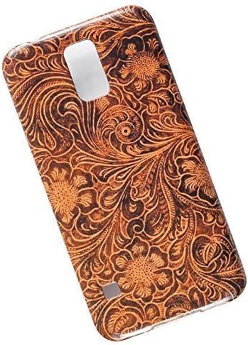 Slim Case for Samsung Galaxy S5. Tooled Leather Look.