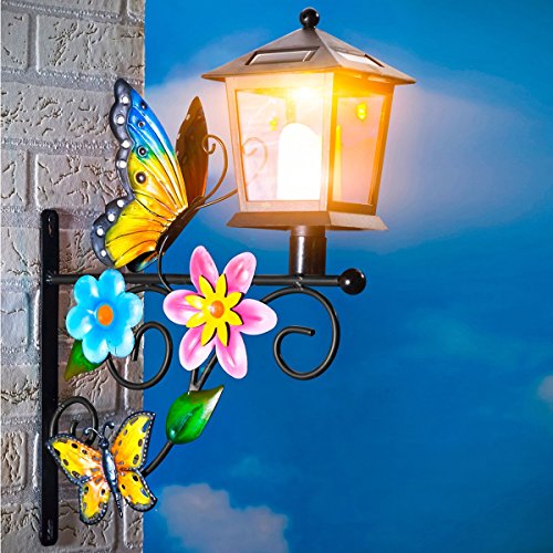 Preisvergleich Produktbild Solar-Wanddeko "Schmetterling" , Laternen-Schmetterling als Wandlampe