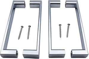 KEABATH 2pairs Shower Door Handle knob, Chrome Shower Glass Door Handle Pull Handle 145mm Hole to Hole for Shower Enclosure Replacement