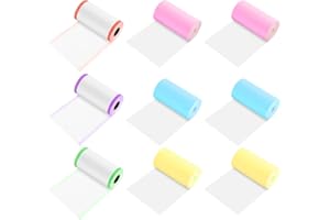 Fumanduo 9 PCS Color Thermal Paper Roll, Direct Thermal Paper Mini Colour Printing Paper Thermal Receipt Photo Printer Label Paper Roll for Mini Printer, 57 * 30mm (Non-Adhesive)