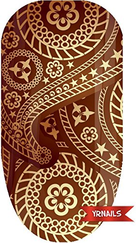 Overlap Paisley Full Nail Art Wrap by YRNails