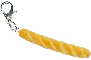 Miniblings Baguette France Boulanger Paris Pain Charm - Bijoux Fantaisie Main argenté plaqué I Pendentifs - breloque Pendentif - Pendentif pour Bracelet