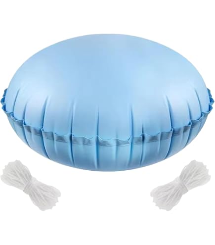 Coussin D'Hiver Pour Piscine Hors-Sol 120x120 Cm - PVC, Gonflable, Avec 2 Cordes De 30 M, 4 Œillets - 7