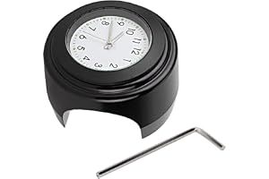 Aramox Motorcykelstyrklocka, Motorcykelstyremonterad klocka, Motorcykelmodifiering Styrfäste Vattentät Quartz Clock Clock Til