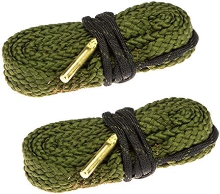 Gun Bore Snake Cleaner Strap Kits Cord Rope Brass for Carbine/Shotgun/Pistol/Rifle/AR15 Barrel Cleaning - 2 Pack (.38 Cal .357 Cal .380 Cal & 9mm)