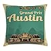 Produktbild Austin Throw Pillow Cushion Cover, Grand Prix Texas Racing Sports Car Cup Helmet Finish Sign Wheel Champagne Design, Decorative Square Accent Pillow Case, Multicolor,16 X 16 Inches