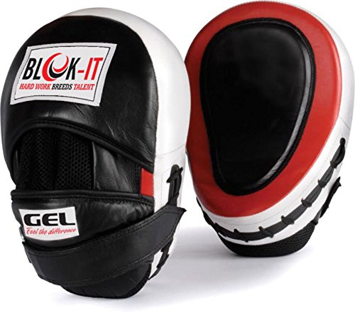 Focus Pads by Blok-iT – Train to Hit Harder, Faster, and More Accurately with These Ultra Absorbent and Perfectly Fitting Gel Focus Mitts –For Any Type Of Martial Arts Training! (Red)