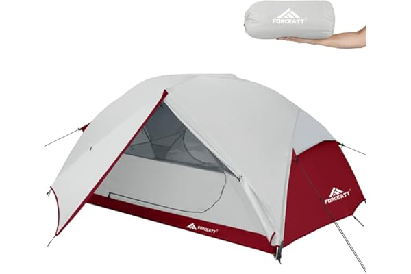 Forceatt Camping Tente 2-3 Personnes, 3-4 Saison Imperméable & VentiléeTente, avec Installation Facile, pour Outdoor Camping, Randonnée