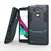 Produktbild Ougger Hülle für LG G4 Schale Tasche, Extreme Schutz Schon [Kickstand] Leicht Armor Hülle Schutz SchutzHülle Case Hart PC + Soft TPU Gummi Haut 2in1 Back Gear Rear Schwarz
