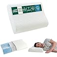 The White Willow Orthopedic Cervical Cooling Gel Memory Foam Pillow For Neck, Shoulder & Spondylitis Pain Relief Contour Bed Pillow For Sleeping With Pillow Cover(18.5"L x 10.5"W x 2.9"H)Multi X-Small