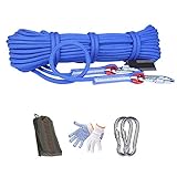 TAMAÑO DE LA CUERDA: Longitud 10 m / 15 m / 20 m / 30 m / 40 m / 50 m; diámetro 8 mm; fuerza de tracción máxima de 800 KG, lo suficientemente segura para realizar cualquier actividad al aire libre.