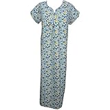 Indiatrendzs Women Cotton Nighty Floral Printed Nightwear Long Nightgown (Chest 42)