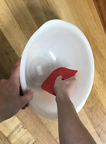 Teigschaber mit Schabekante – 5er Pack – Backen wie die Profis – ideal als Teigkratzer oder Teigteiler – Farbe: Rot – sehr robust & belastbar - 5