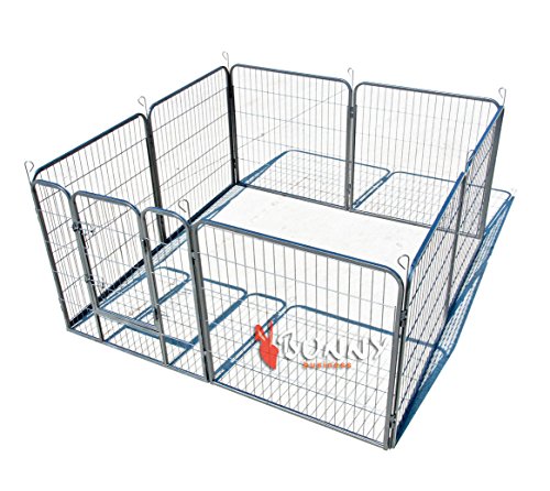 BUNNY-BUSINESS-Heavy-Duty-Modular-Puppy-Exercise-Play-Whelping-Pen-200-x-200-x-80-cm-8-Pieces