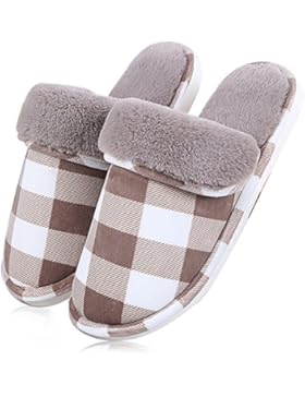 Pantoffeln,Warme Hausschuhe Indoor Startseite Slipper, Weiches Plüsch Hausschuhe Winterschuhe Warme Herbst Winter...