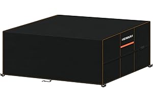 HEIMUNI Housse de Protection Salon de Jardin, 180x100x75cm Housse de Table de Jardin 420D Oxford Bache Salon de Jardin Extérieur Imperméable, Bache de Protection Exterieur Table avec Cordon