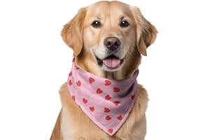 Dog Bandana Collar Adjustable by W This Beautiful Gorgeous Design Dog Collar Bandana Scarf is Perfect Styling Accessory for Dogs (L, Cupid)