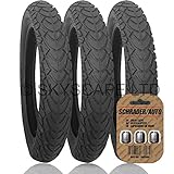 3 x MOUNTAIN BUGGY URBAN JUNGLE Suitable Stroller / Push Chair / Buggy Tyres to fit - 12 1/2" x 1.75 - 2 1/4 (Black) Super Grippy & Fast Rolling + FREE Shipping + FREE Upgraded Skyscape Metal Valve Caps (Worth £4.99)