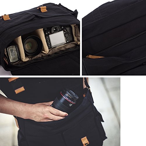 TARION sac sacoche bandouli  re reflex sac d   paule sac    main de cam  ra en toile multifonctionnel pour mission photographique   voyage  randonn  e  etc 