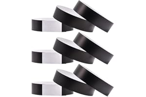 JIHUOO Lot de 300 Bracelets en Papier pour événements, Concerts, événements, fêtes, événements - Noir