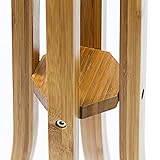 Relaxdays Garderobenständer Holz H x B x T: 175 x 50 x 50 cm Kleiderständer als Standgarderobe aus hochwertigem Bambus mit 4 Armen und Kleiderhaken für Flur und Diele zum Aufhängen von Kleidung, natur - 4