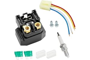 MABUTINGTI Relais de démarreur & bougie & connecteur compatible avec Yama-ha Raptor 350 660 Grizzly 350 400 450 660 Kodiak 400 450 Big Bear 250 400 Wolverine 350 400 Bruin 250 350 Bear Tracker 250