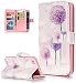 Produktbild Roreikes Huawei P8 Lite Hülle, Huawei P8 Lite Case, Hülle Muster Blume Strap Wallet Cover Tasche Bunte Retro PU Leder Flip Case Handytasche Muster Schutz Hüllen im Bookstyle Handyhülle Ledertasche mit Stand mit Neun Funktion Kartenfächer Magnetverschluss Magnet Etui Schale Schutzhüllen für Huawei P8 Lite