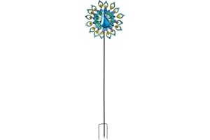 SMART SOLAR PEACOCK ILLUMINATED GARDEN WINDSPINNER Smart Solar Lampe de Jardin Motif Paon