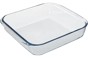 ORYX Fuente Horno Cristal Borosilicato Cuadrada 1,1L. 20,7x20,7 cm. Ideal Meclas, Ensaladas, Postres, Cocina, Resposteria. Libre BPA