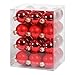 Produktbild 36x GLAS CHRISTBAUMKUGELN 6cm ROT GLANZ + MATT WEIHNACHTSKUGELN BOX DOSE KUGEL