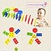 Fajiabao Birthday Gifts for Toddle Babies Colorful Wooden Blocks Shape and Colour Stacker Sorter Sorting Early Learning Activity Toys