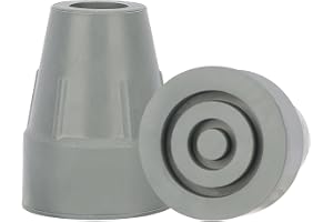 supregear 2-Pack Gummikäppspetsar, 22 mm Kryckspetsar Heavy Duty Extra Bred Bas Halkfri Ersättningskäppspets för Promenadkäpp Promenadkäppar Hopfällbar Käpp Tillbehör