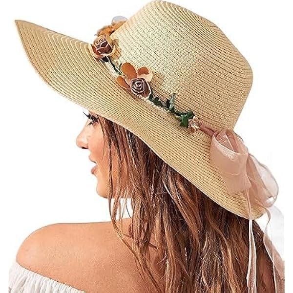 fiebig Fedora strohoed met bruin lint