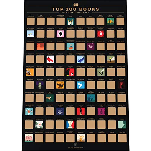 Enno Vatti 100 Books Scratch off Bucket List Poster - 100 Libri Migliori di Sempre (42 x 59.4 cm)