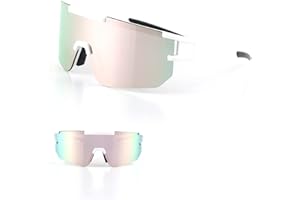 WDJLNZB Lunettes de Soleil de Sport pour Homme et Femme, Lunette de Cyclisme Polarisées, Lunette Velo Route, Lunette Sport Homme Femme, pour la Course à Pied, la Pêche, les Sports de Plein Air